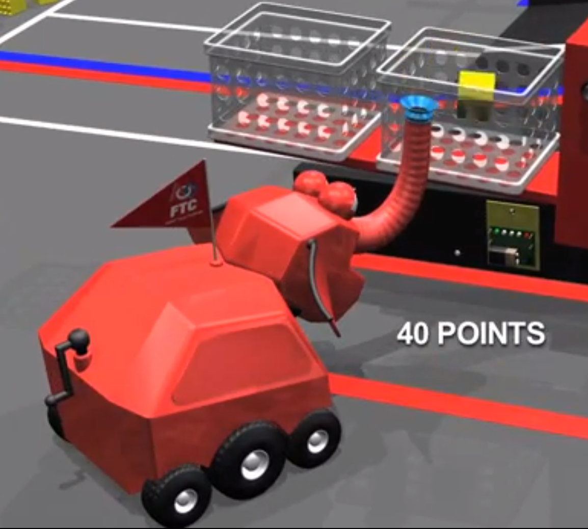 But 40 points are given to teams that can score a cube above an IR beacon
